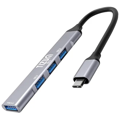 Image of Tizum 4-in-1 USB-C Multiport Hub Grey
