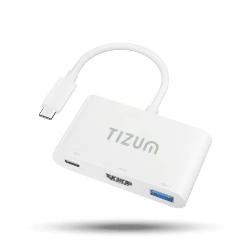 Image of tizum Aircase USB C Hub,(3-in-1) Portable Multiport Adapter