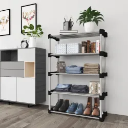 TNT 5-Shelf Metal Collapsible DIY Shoe Rack