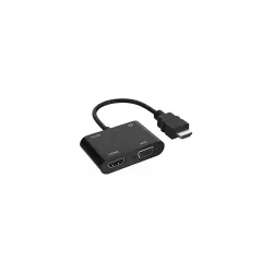 Tobo HDMI to VGA HDMI Adapter, Dual Display 4K HDMI to HDMI VGA Splitter Converter with Charging Cable and 3.5mm Audio Cable Supported PC, Laptop, Ultrabook, Raspberry Pi, Chromebook and Mor...