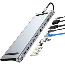 Tobo USB C Hub, 11 in 1 Aluminum Type C Hub