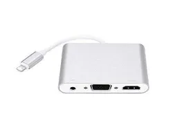 Tobo Latest 4 in 1 HDMI /VGA /Audio /AV Converter Compatible with i-Phon Xs MAX XR X 8 7 6 Plus i-Paid Mini Air Pro to T