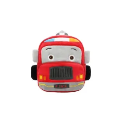 Toddler School Bag Plush Cartoon Mini Preschool Bag for Baby Girl Boy 2 to 5 Years CAR FIRE KID