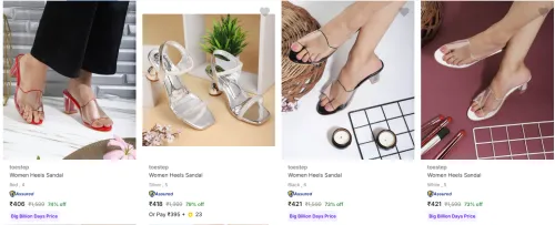 Image of Toestep Women's Heels upto 79% Discount