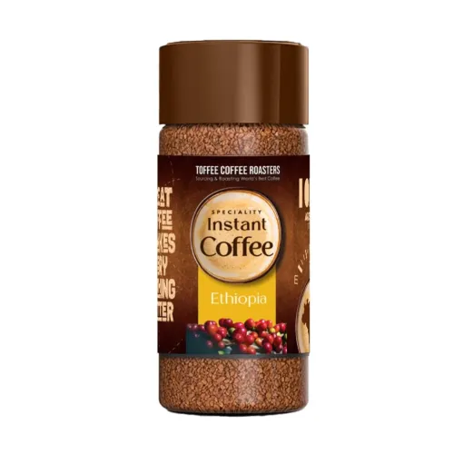 Image of Toffee Coffee Roasters Instant Coffee 100 gm, Ethiopia Instant Coffee | As Seen On Shark Tank | 100% Arabica Coffee Powd