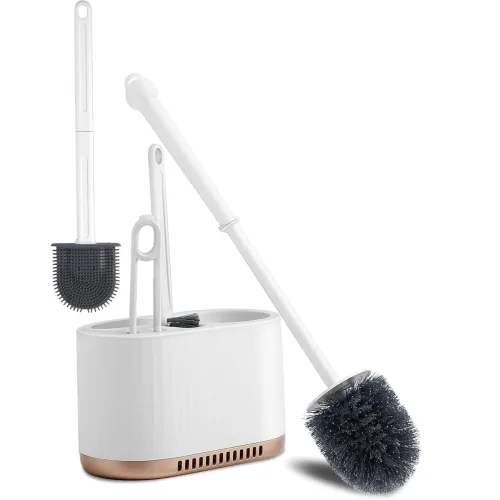 Image of Toilet Bowl Brush and Holder Wall Mounted Toilet Cleaner Set 