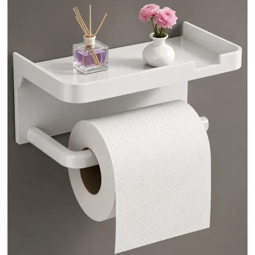 Image of Toilet Paper Roll Holder with Mobile Stand