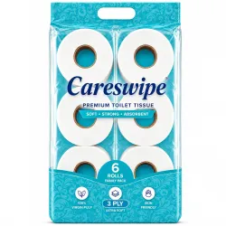 Toilet Tissue Paper Rolls 1080 Sheets (Pack of 6)