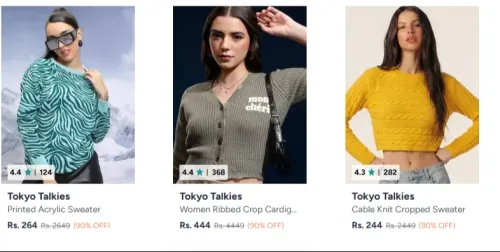 Image of Tokiyo Talkies Women Sweater upto 90% Discount