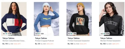 Image of Tokiyo Talkies Women Sweatshirt upto 90% Discount