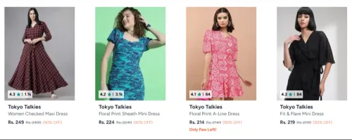 Image of Tokyo Talkie Women's Dresses at 90% discount 