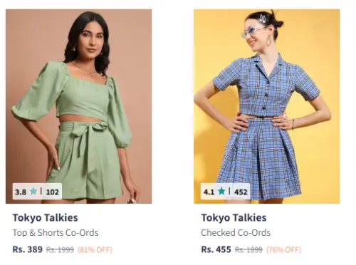 Image of Tokyo Talkies Co Ord Sets at Minimum 70% Discount