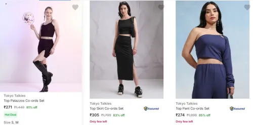Image of Tokyo Talkies Co Ords upto 86% off