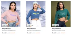 Tokyo Talkies Cropped Pullover Starting @ ₹191