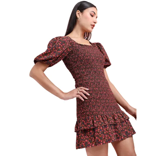 Image of Tokyo Talkies Floral Printed A-Line Dress