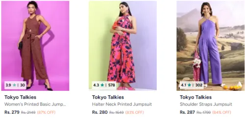Image of Tokyo Talkies Basic Jumpsuit Upto 80% Discount