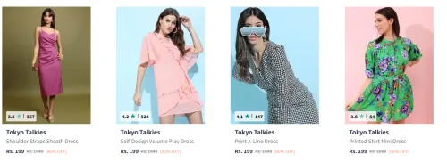 Image of Tokyo Talkies Pink Shoulder Straps Ruched Sheath Midi Dress Starting @ 199