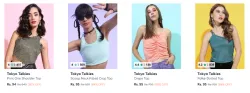 Tokyo Talkies Tops up to 90% Discount