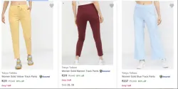 Tokyo Talkies Womens Track Pants Upto 83% off