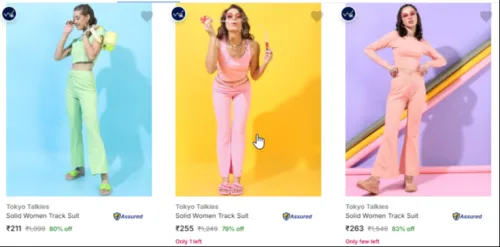 Image of Tokyo Talkies Track suit at minimum 74% Discount
