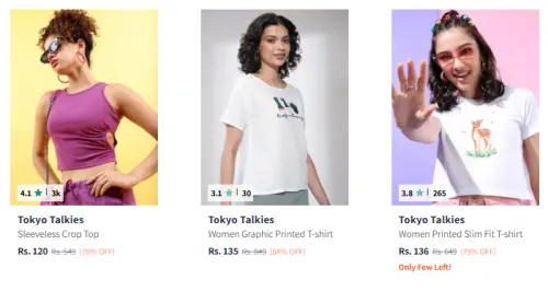 Image of Tokyo Talkies Tshirt Starting @ ₹121