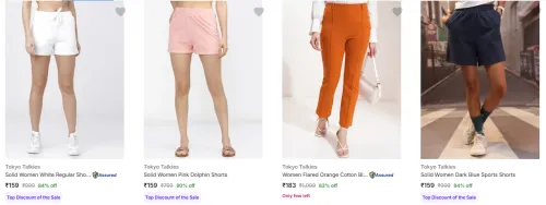 Image of Tokyo Talkies Women Bottomwear Starting @ ₹159