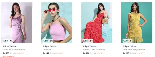 Image of Tokyo Talkies Women Clothing Starting At @₹142