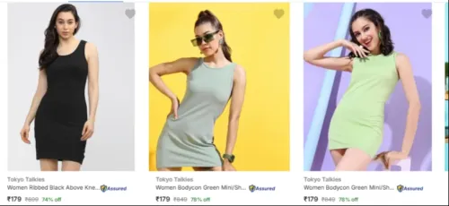 Image of Tokyo Talkies Women dresses up to 78% Discount