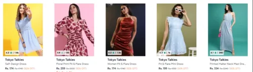 Image of Tokyo Talkies Women dresses up to 90% Discount 