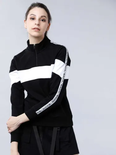 Image of Tokyo Talkies  Women Full Sleeve Solid Sweatshirt
