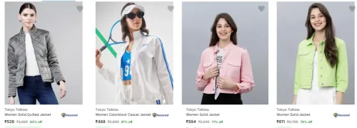 Image of Tokyo Talkies Women jacket up to 83% Discount 