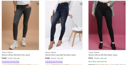 Image of Tokyo Talkies Women Jeans Starting @ ₹286