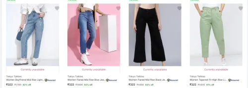Image of Tokyo Talkies Women jeans up to 83% Discount 