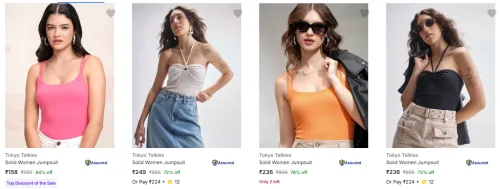 Image of Tokyo Talkies Women Jumpsuits Starting @ ₹195