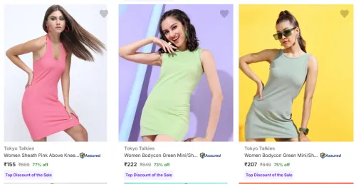 Image of Tokyo Talkies Women Length Dress Starting @ ₹207