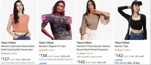 Image of Tokyo Talkies Women's Clothing Starting at ₹127