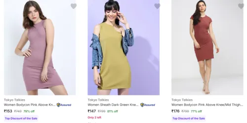 Image of Tokyo Talkies Women’s Dress Starting @ ₹147