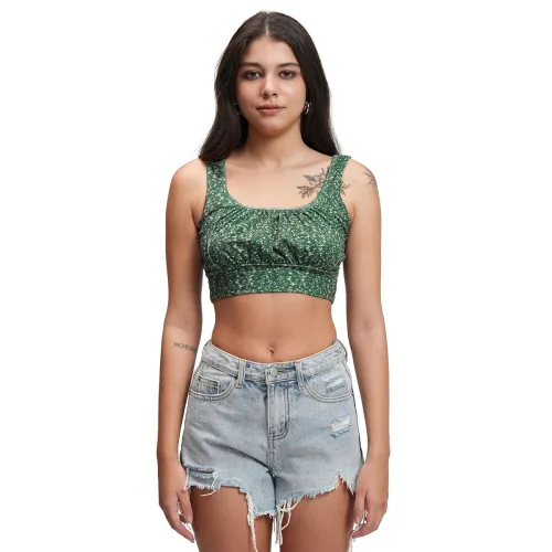 Image of Tokyo Talkies Women's Floral Print Bralette Crop Top