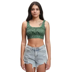 Tokyo Talkies Womens Floral Print Bralette Crop Top