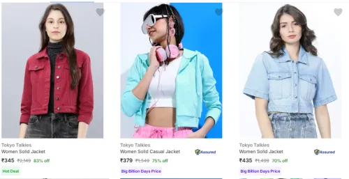Image of Tokyo Talkies Women's Jackets at Starting @ ₹345