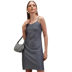 Tokyo Talkies Womens Sleeveless Self-Design Dress