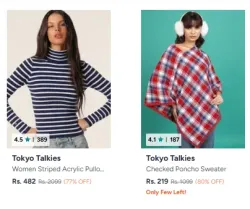 Tokyo Talkies Womens swaeter up to 80% Discount 