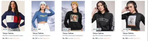 Image of Tokyo Talkies Women's sweaters starting at ₹119