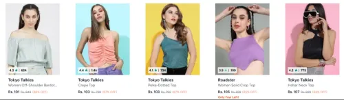 Image of Tokyo Talkies Women's Top Starting at ₹101