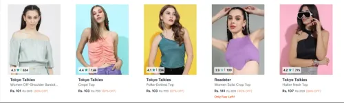Image of Tokyo Talkies women's Tops upto 88% Discount 