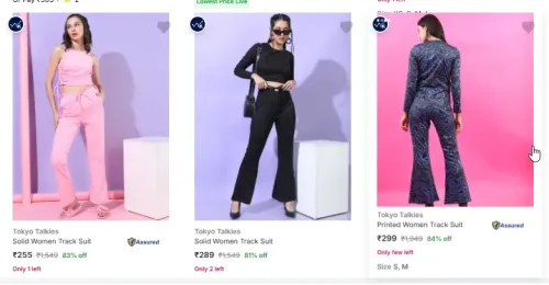 Image of Tokyo Talkies Women's Tracksuits at minimum 84% Discount