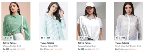 Image of Tokyo Talkies Women shirts up to 90% Discount 