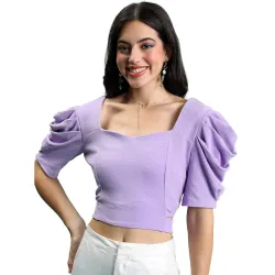 Tokyo Talkies Womens Solid Regular Fit Tops