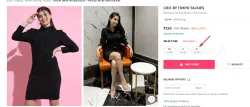 CHIC BY TOKYO TALKIES Women Stylish Black Shirt Dress