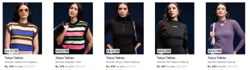 Image of Tokyo Talkies Women sweaters up to 90% Discount 